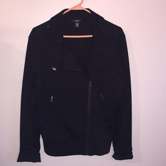 Alfani Black Zip Up Jacket - Picture 2 of 6